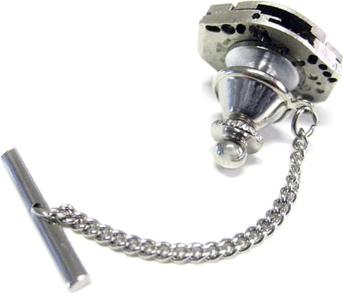 Miniatura 2 de Kiola Designs Watch Gear Steampunk Tie Tack con cristales Swarovski transparentes