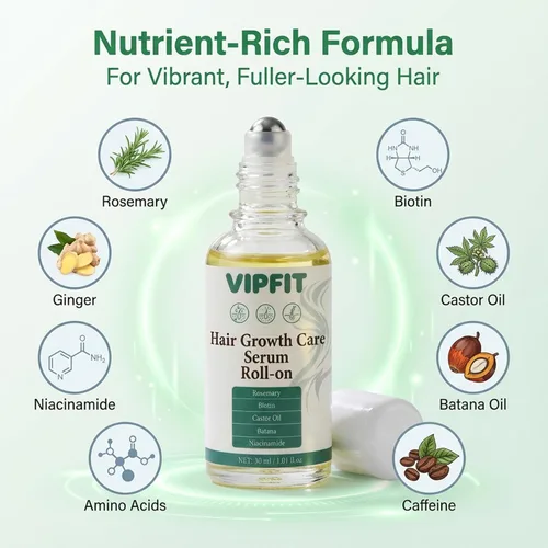 Miniatura 4 de Suero Roll-On con romero, niacinamida, aminoácidos, jengibre, biotina, aceite de ricino, batana y cafeína, nutre el cuero cabelludo para un cabello