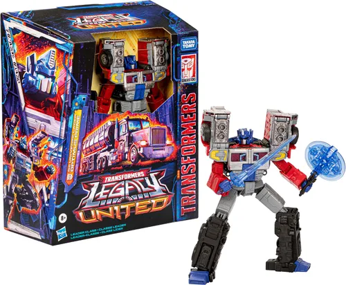 Miniatura 4 de Transformers Legacy United Leader Class G2 Universe Laser Optimus Prime, figura de acción de conversión de 7.5 pulgadas, 8+