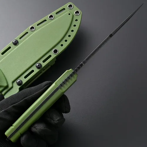 Miniatura 7 de Gtkii GTK3 cuchillo de hoja fija con hoja de acero AUS-8, mango de nylon y fibra de vidrio, cuchillo de espiga completa, herramientas EDC