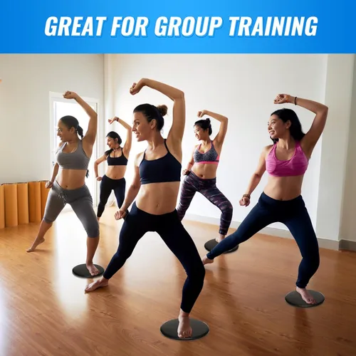 Miniatura 2 de Wettarn 24 unidades deslizantes de núcleo para entrenar ejercicio abdominal, discos deslizantes de doble cara, deslizadores de fitness