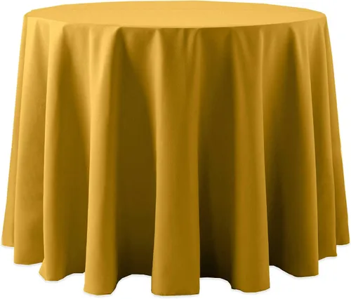 Miniatura 21 de Ultimate Textile Cotton-Feel - Mantel redondo de 90 pulgadas para comedor, color berenjena, color morado