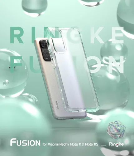 Miniatura 9 de Ringke Fusion - Funda compatible con Redmi Note 11/11S 4G (6.43 pulgadas), parte trasera dura mate translúcida, a prueba de golpes, funda protectora