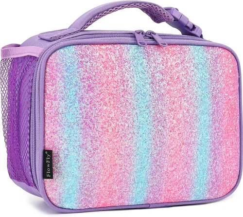 Miniatura 23 de FlowFly Lonchera para niños, bolsa suave aislada, mini hielera para el regreso a clases, kit de bolsa térmica para comidas, para niñas, niños, fútbol