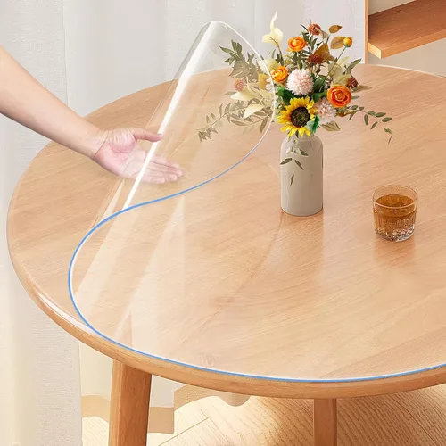 Miniatura 9 de Vicwe Protector de mesa transparente de 36 x 48 pulgadas, protector de mesa transparente de 1.5 mm de grosor, protector de mesa de plástico