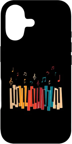 Miniatura 32 de iPhone 11 Pro Notas de Música Teclado Colorido Piano Case