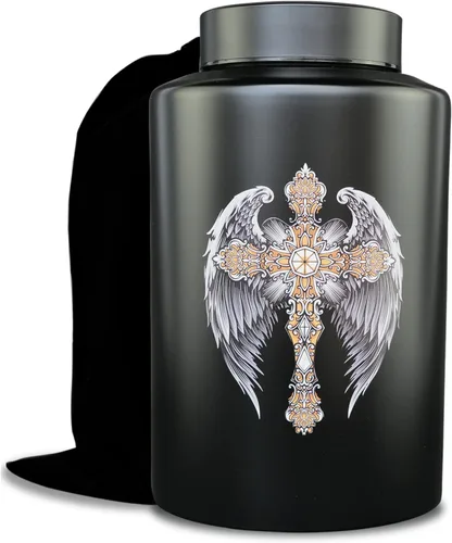 Miniatura 21 de Urnas de cremación pequeñas de hasta 60 libras para parte de cenizas adultas masculinas y femeninas, mini urna decorativa conmemorativa de recuerdo