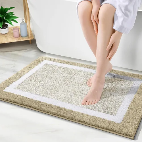 Miniatura 71 de OLANLY Alfombras de baño 24x16, tapete de baño de microfibra extra suave y absorbente, antideslizante, lavable a máquina, alfombra de baño esponjosa
