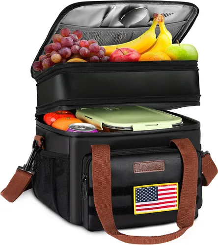 Miniatura 18 de Lonchera y bolsa de almuerzo para mujeres y hombres, lonchera grande aislada para adultos, a prueba de fugas, bolsa enfriadora para el trabajo
