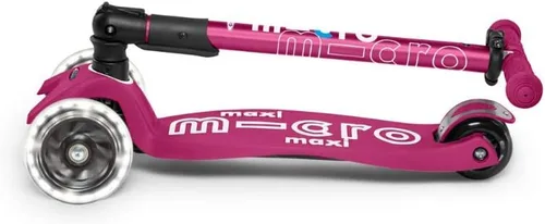 Miniatura 6 de Micro Kickboard – Maxi Deluxe plegable LED – Triciclo, inclinarse para dirigir, plegable para llevar – Micro patinete suizo diseñado para niños