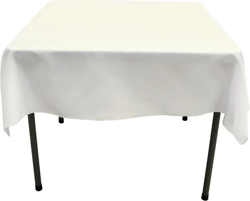 Miniatura 28 de GEFEII Servilletas de tela de poliéster sólido de 18 x 18 pulgadas para cocina, mantel rectangular cuadrado redondo para bodas, fiestas