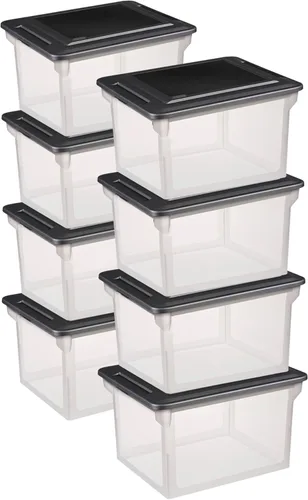 Miniatura 12 de Sterilite - Caja de archivo, contenedor de almacenamiento apilable con tapa, organice recibos, facturas, impuestos y papeles en el hogar, oficina