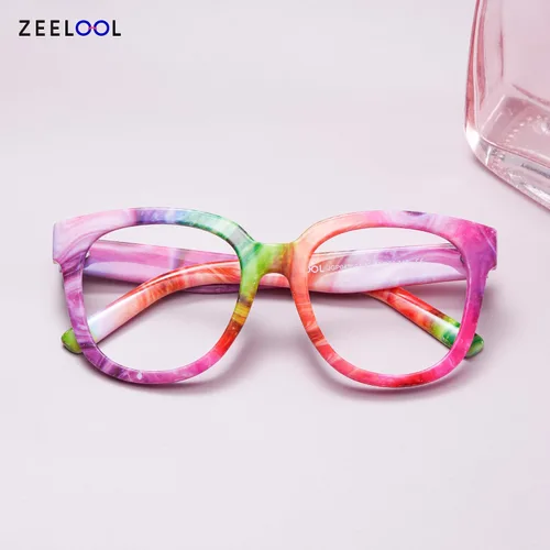 Miniatura 7 de Zeelool Gafas de bloqueo de luz azul cuadradas retro unisex de gran tamaño Harrell ZOP049594