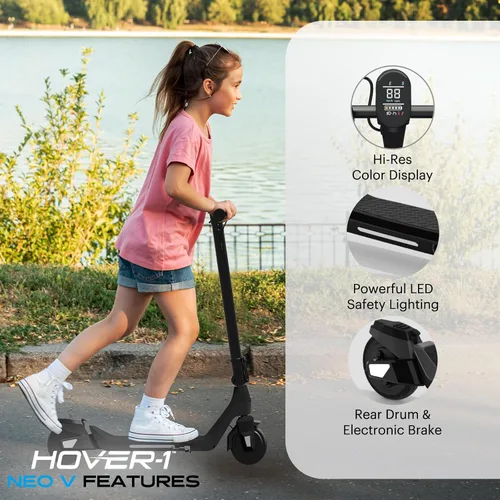 Miniatura 3 de Hover-1 Neo Family Foldable Electric Scooter with 300W/250W/200W Rated Brushless Motor, 16/14/12 mph Max Speed, 8.5"/6.5” Wheels, 10/7 Mile Range