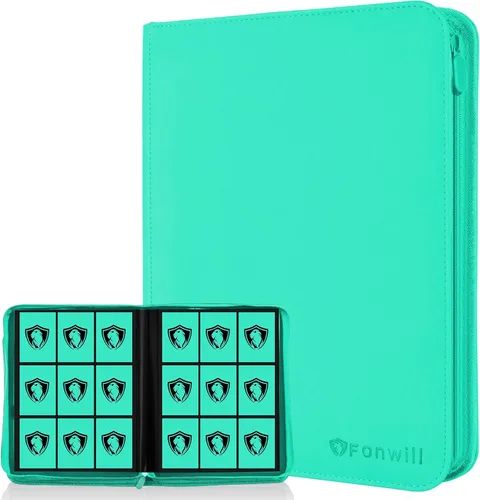 Miniatura 7 de Carpeta de tarjetas coleccionables de 9 bolsillos, libro de tarjetas premium para 360 tarjetas, álbum de tarjetas resistente para tarjetas