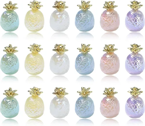 Miniatura 8 de Ipotkitt 100 dijes acrílicos de luna coloridos con temática celestial, mini cuentas de luna creciente para accesorios de fabricación de joyas
