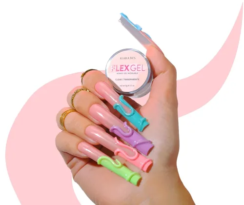 Miniatura 5 de Kiara Sky Uñas profesionales *NUEVO* Gel flexible (gel de moldeo transparente transparente para arte de uñas)