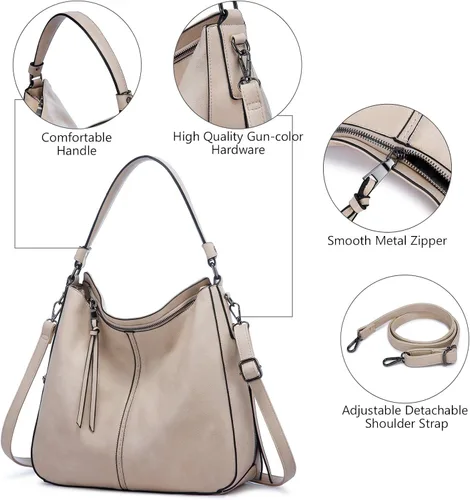 Miniatura 5 de Realer Bolsos de mano Hobo, bolsos para mujer, bolsos de cuero y bolsos de mano, bolsillos, bolsos cruzados grandes
