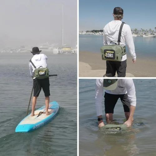 Miniatura 5 de Riñonera impermeable Riñonera de pesca lumbar sumergible de 8 litros con cremallera hermética Perfecto para pesca con mosca, canotaje, camping