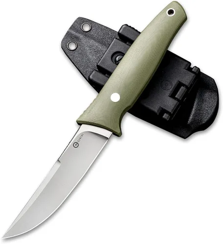 Miniatura 3 de CIVIVI Tamashii Cuchillo de hoja fija con hoja D2 de 4.07 pulgadas, mango G10, funda Kydex, clip en T para transporte EDC al aire libre C19046-2