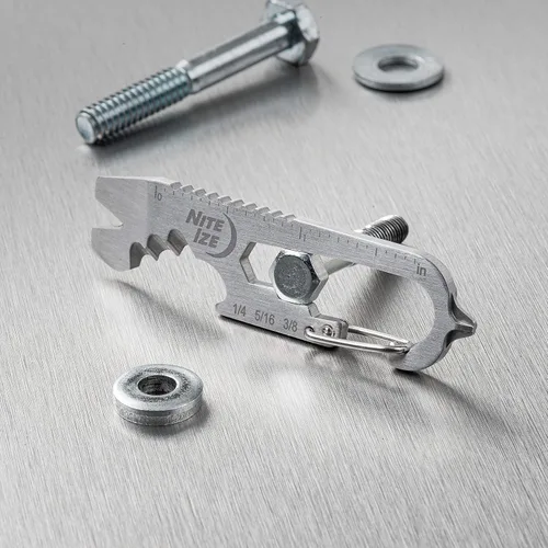 Miniatura 8 de Nite IZE KMTSE-11-R3 DoohicKey Llavero Multiherramienta, 1 Unidad (Paquete de 1), Acero Inoxidable