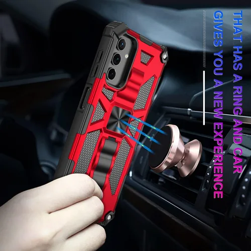 Miniatura 5 de Asuwish Funda para Samsung Galaxy A14 5G con protector de pantalla de vidrio templado y accesorios para celda, soporte protector híbrido resistente