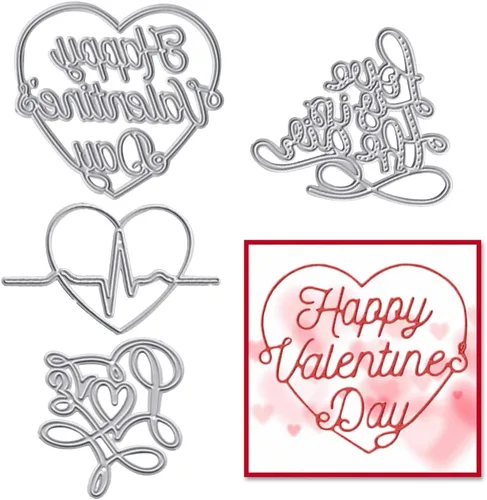 Miniatura 9 de Hying Troqueles de corte de rosas para el día de San Valentín para hacer tarjetas y decoraciones de álbumes de fotos, marco de corazón, troquelados