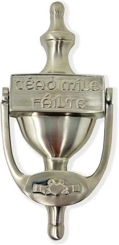Miniatura 5 de Claddagh - Aldera de latón para puerta delantera, 8 pulgadas, regalo de bienvenida, decoración del hogar de Irlanda (latón antiguo)