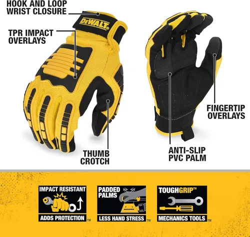 Miniatura 2 de DEWALT DPG781 Guante de trabajo mecánico de rendimiento con protección contra impactos TPR y agarre antideslizante