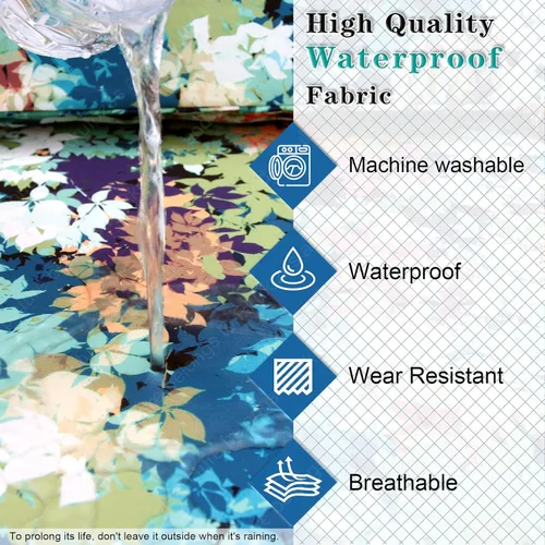 Miniatura 4 de 14 fundas de cojín de patio para juegos de asientos seccionales de muebles de exterior de 7 piezas, resistentes al agua, más 2 almohadas decorativas