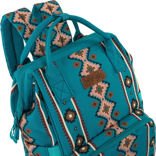 Miniatura 2 de Mochila de Pañales Montana West Wrangler Mochila de Pañales para Bebé Estilo Vaquero, Turquesa, Tamaño único, Estándar