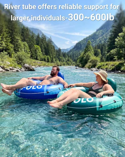 Miniatura 3 de River Tube for Adults, Tube for River Floating, Heavy Duty River Tube for Beach Lake Rafting, River Floats with Mesh Bottom, Puncture-Resistant