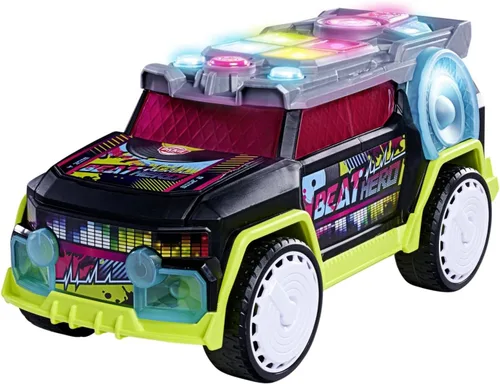 Dickie Toys - Beat Hero 203767001 +3 años de coche con consola de música, 22 sonidos, luces LED, 3 modos de juego, Streat n Beatz