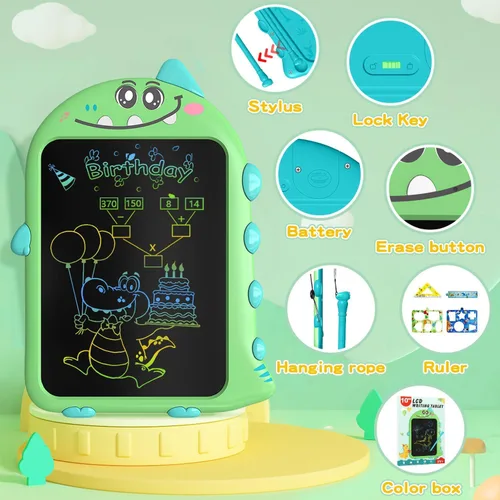 Miniatura 5 de Tableta de escritura LCD de 10 pulgadas para niños, regalos de cumpleaños para niños, almohadilla de dibujo electrónica juguetes para autismo