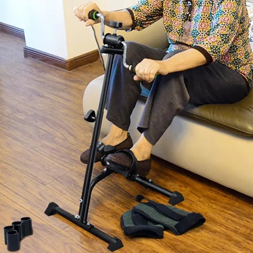 Ejercitador de pedales, bicicleta, mano, brazo, pierna y rodilla, equipo de fitness ajustable para personas mayores, bicicleta de ejercicio con