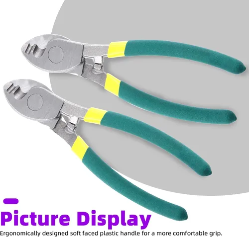 Miniatura 5 de Swpeet Cortadores de cables de acero inoxidable de 6 pulgadas, cortadores de alambre de alto apalancamiento, cortador de cuerda de alambre