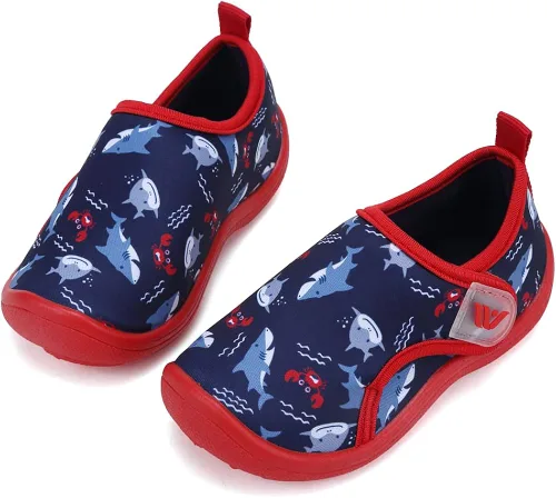 FANTURE Zapatos de agua para niños y niñas, lindas sandalias acuáticas, playa, piscina, parque acuático, tenis acuáticos, para niños pequeños y
