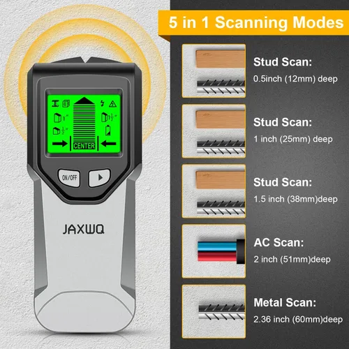 Miniatura 3 de Detector de Vigas Escáner de Pared - Herramienta Detector de Vigas 5 en 1 con Chip Inteligente y Pantalla LCD HD, Detector de Vigas Buscador