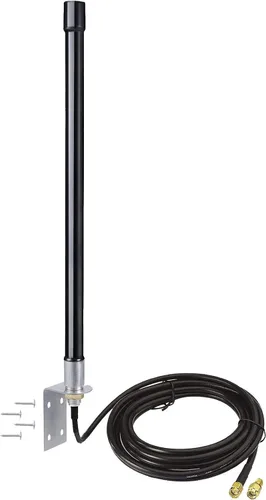 Miniatura 4 de Bingfu Antena celular de largo alcance 0.14 oz LTE para montaje en pared, cable de 9.84 pies, con adaptador SMA a doble SMA, compatible con Spypoint