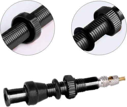 Miniatura 5 de 2 piezas de vástago de válvula Presta sin cámara, kit de vástago de válvula Presta de aleación súper ligera con herramienta de extracción de núcleo