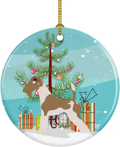 Miniatura 35 de Caroline's Treasures American Toy Fox Terrier - Adorno de cerámica de Navidad para colgar en el árbol de Navidad, decoración para el hogar, Navidad