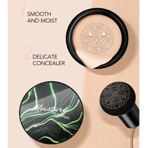 Miniatura 3 de Cojín de aire marrón oscuro, base de cabeza de hongo, 0.71 oz BB Cream Makeup Foundation,Moisturizing Concealer,Long Lasting Full Coverage 3#