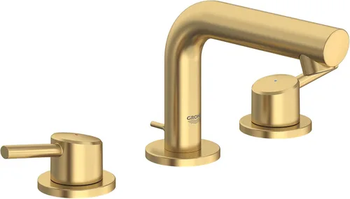 GROHE 20572GN1 Concetto, grifo de baño de tamaño S de 2 manijas generalizado de 8 pulgadas, 1.2 GPM, amanecer fresco cepillado (oro cepillado)