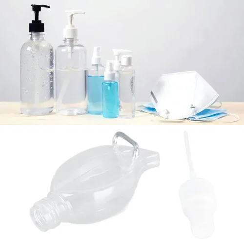 Miniatura 5 de Recipiente vacío para líquidos, reutilizable de 1.7 fl oz, llavero vacío, botella de viaje, portátil, transparente para la mano