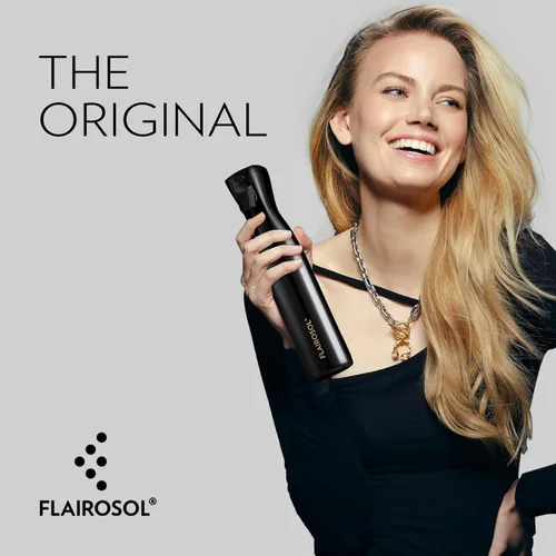 Miniatura 2 de FLAIROSOL Botella de espray de niebla ultrafina continua de 300 ml, 10,1 oz Botella transparente - Estampado negro
