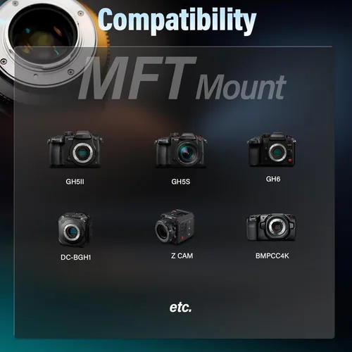 Miniatura 8 de Sirui Night Walker S35 Set de Lentes Cine de Enfoque Manual, 24mm, 35mm, 55mm, T1.2 Lente de Gran Apertura Montura M4/3 para BMPCC4K, GH5II, GH5S