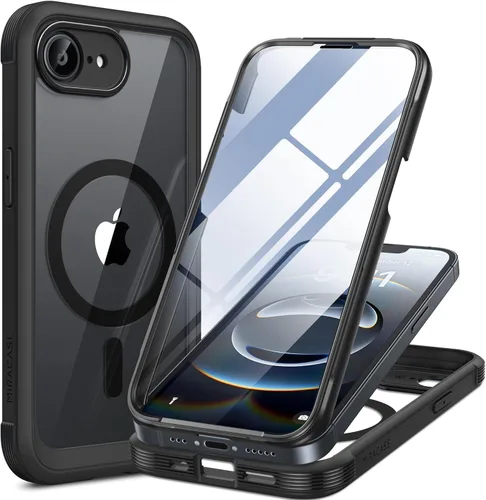 Miniatura 212 de Miracase Funda para iPhone 13 de 6.1 pulgadas, [sin burbujas] funda de teléfono de cuerpo completo con pantalla de vidrio completa integrada, sin