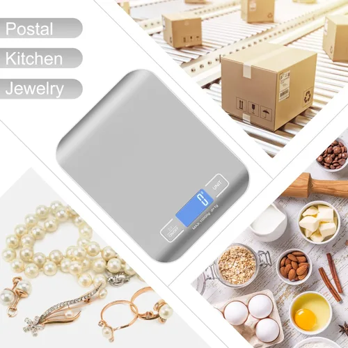 Miniatura 6 de Báscula digital de alimentos de cocina, báscula postal portátil para paquetes de pequeñas empresas, alimentos, productos hechos a mano, líquidos