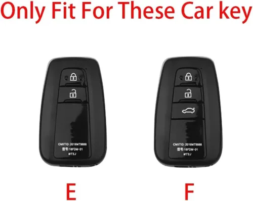 Miniatura 2 de DOUKI Funda de cuero TPU para llave de coche, para Toyota Camry Corolla Prius CHR C-HR RAV4 Hybryd Altis Land Cruiser Prado Sedan 2019 Verde F