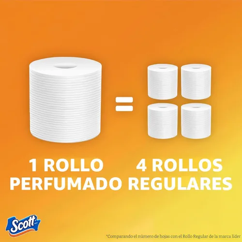 Miniatura 2 de Scott ComfortPlus - Papel higiénico con tubo perfumado suave a lavanda, 12 mega rollos, 310 hojas por rollo, apto para fosas sépticas, papel